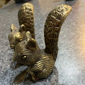 Gold squirrel salt and pepper shakers